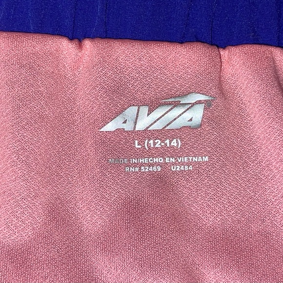 Avia Athletic Shorts Blue and Pink‎ with Elastic Waistband - Picture 4 of 5